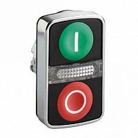 Головка кнопки двойная с маркировкой + LED | код. ZB4BW7L3741 | Schneider Electric